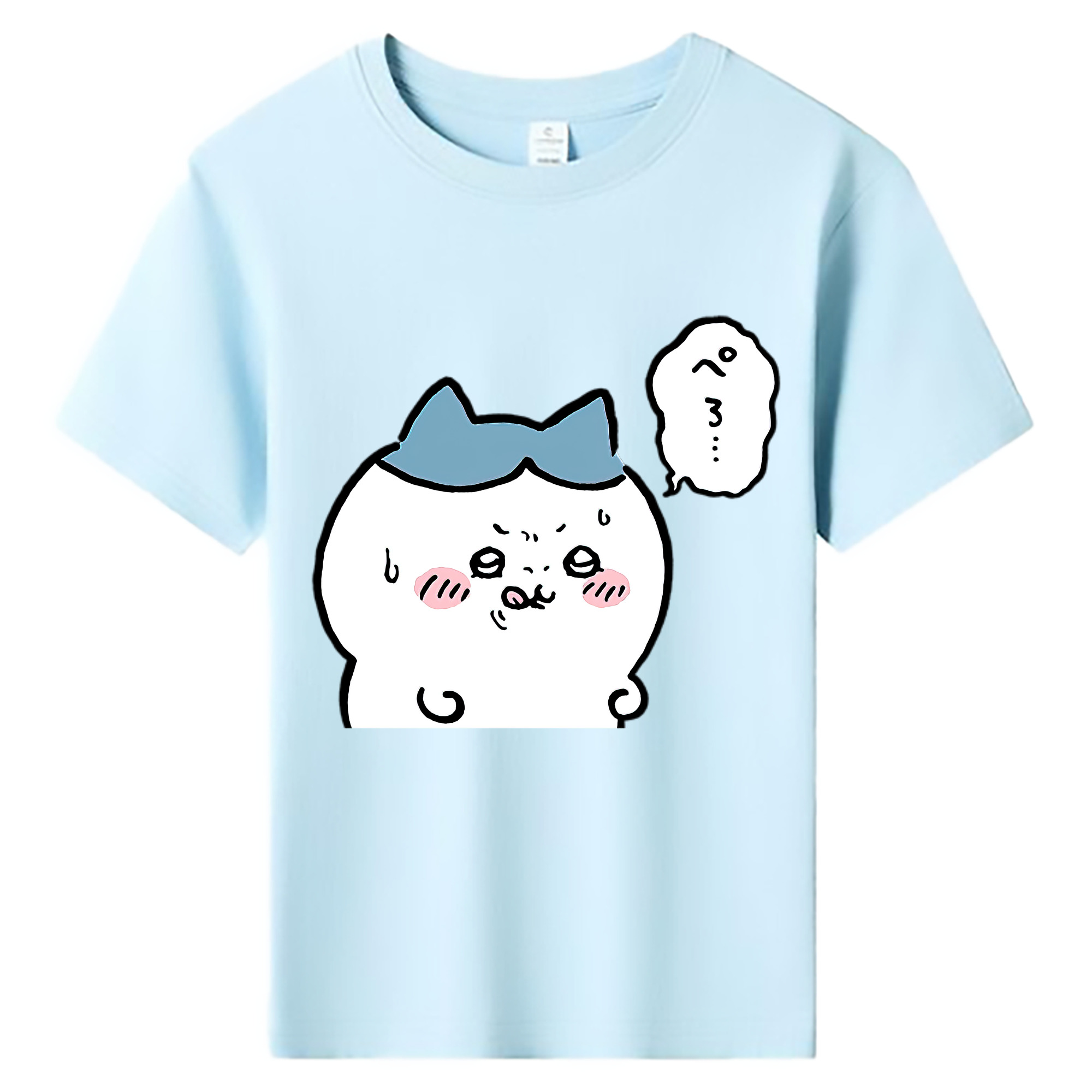 （画像用） ちいかわ ハチワレ Chii-kawa hachiware 綿100％キッズTシャツ（フロントプリント）